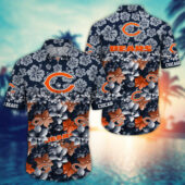 Chicago Bears Floral Fanatic Hawaiian Shirt - TeeAloha