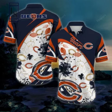 Chicago Bears Floral Frenzy Hawaiian Shirt