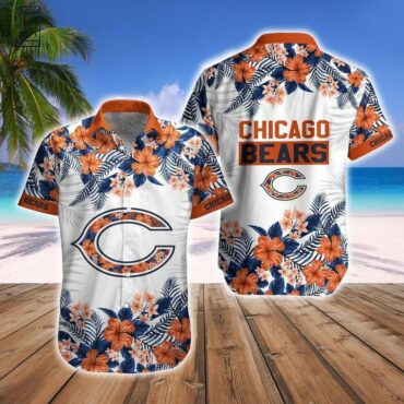 Chicago Bears Floral Island Hawaiian Shirt