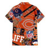 Chicago Bears Game Day Collage Hawaiian Shirt Back - TeeAloha