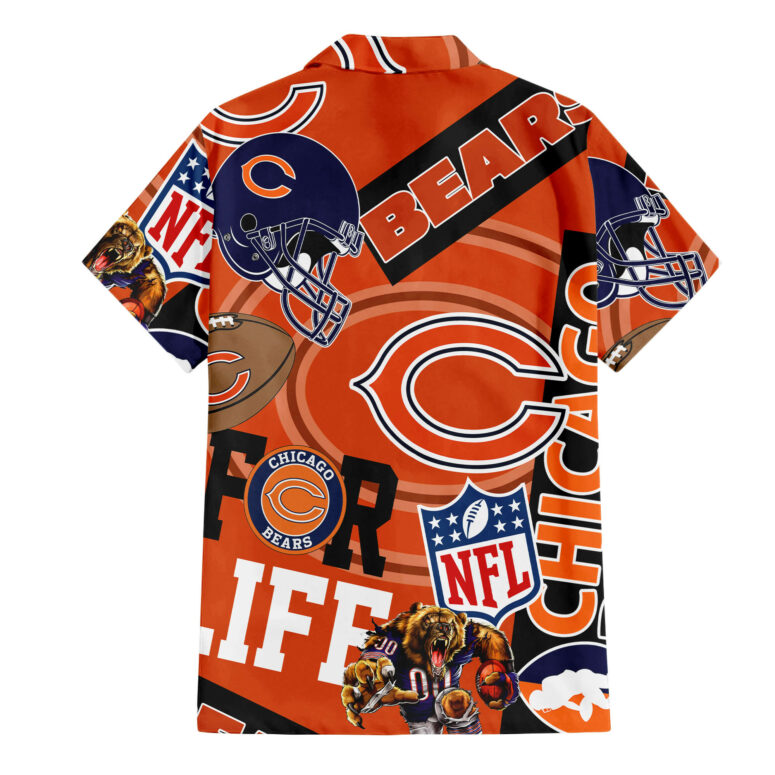 Chicago Bears Game Day Collage Hawaiian Shirt