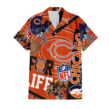 Chicago Bears Game Day Collage Hawaiian Shirt