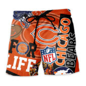 Chicago Bears Game Day Collage Hawaiian Short - TeeAloha