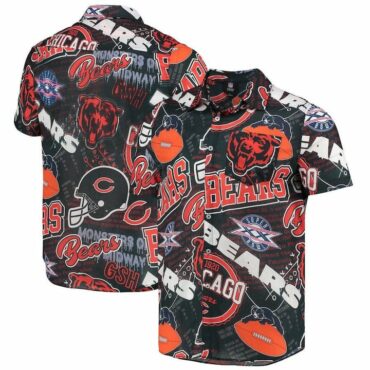 Chicago Bears Gridiron Graffiti Hawaiian Shirt