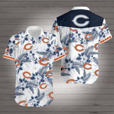 Chicago Bears Island Bloom Hawaiian Shirt