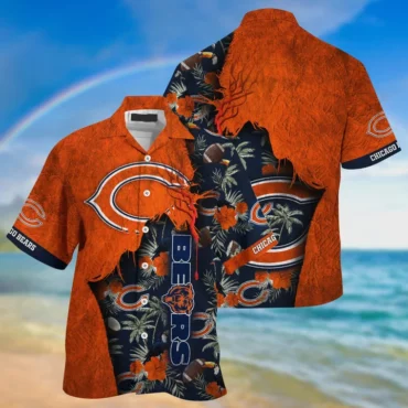 Chicago Bears Jungle Heat Hawaiian Shirt