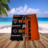 Chicago Bears Lace Up Custom Hawaiian Short - TeeAloha