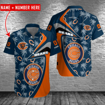 Chicago Bears Palm Paradise Custom Hawaiian Shirt