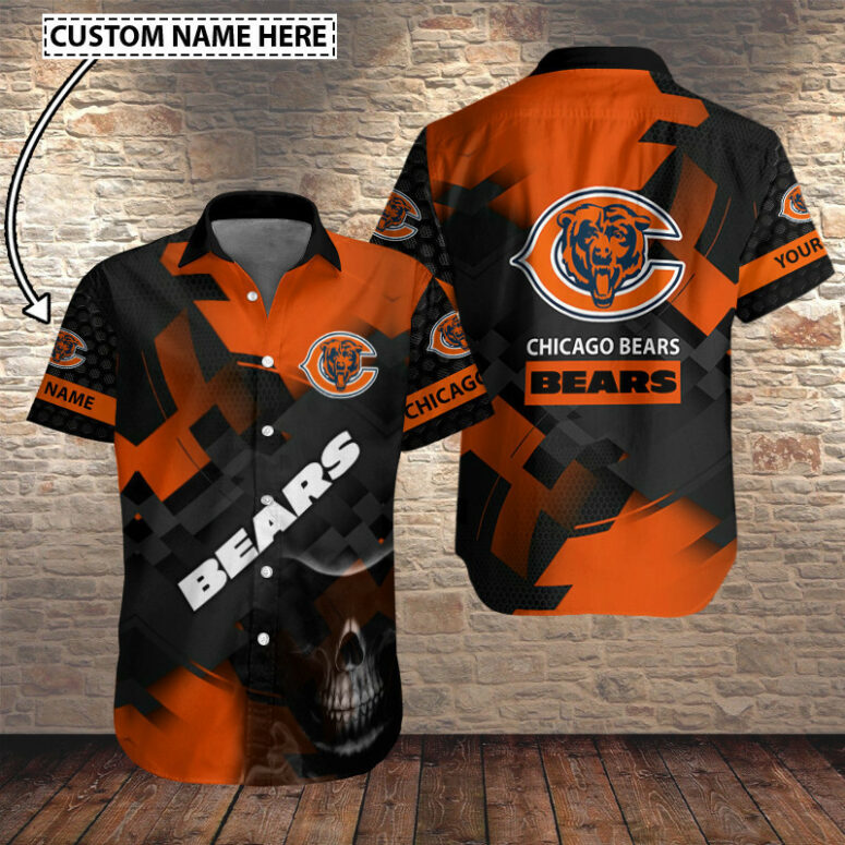 Chicago Bears Skull Custom Hawaiian Shirt