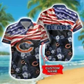 Chicago Bears Stars and Stripes Hawaiian Shirt