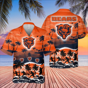 Chicago Bears Sunset Surf Hawaiian Shirt