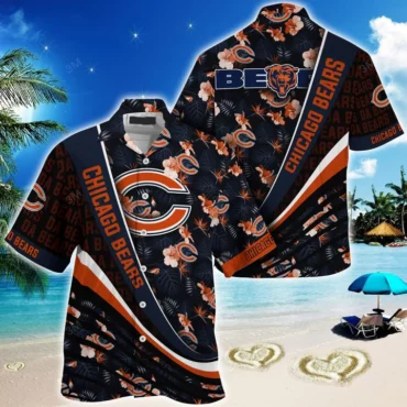 Chicago Bears Tropical Bloom Hawaiian Shirt