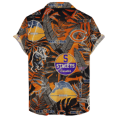 Chicago Bears Tropical Breeze Hawaiian Shirt Back - TeeAloha