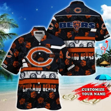 Chicago Bears Tropical Legacy Custom Hawaiian Shirt