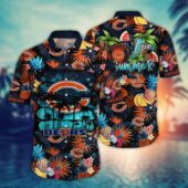 Chicago Bears Tropical Paradise Hawaiian Shirt - TeeAloha