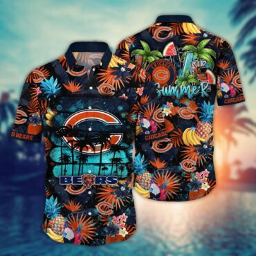 Chicago Bears Tropical Paradise Hawaiian Shirt