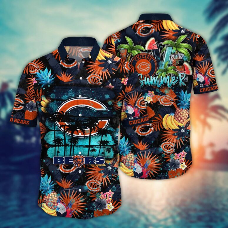 Chicago Bears Tropical Paradise Hawaiian Shirt