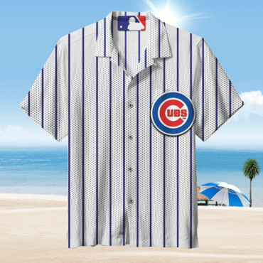 Chicago Cubs Pinstripe Classic Hawaiian Shirt