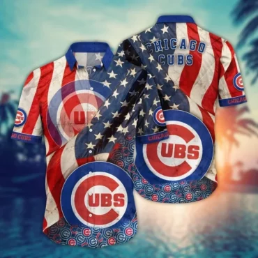 Chicago Cubs Stars and Stripes Hawaiian Shirt