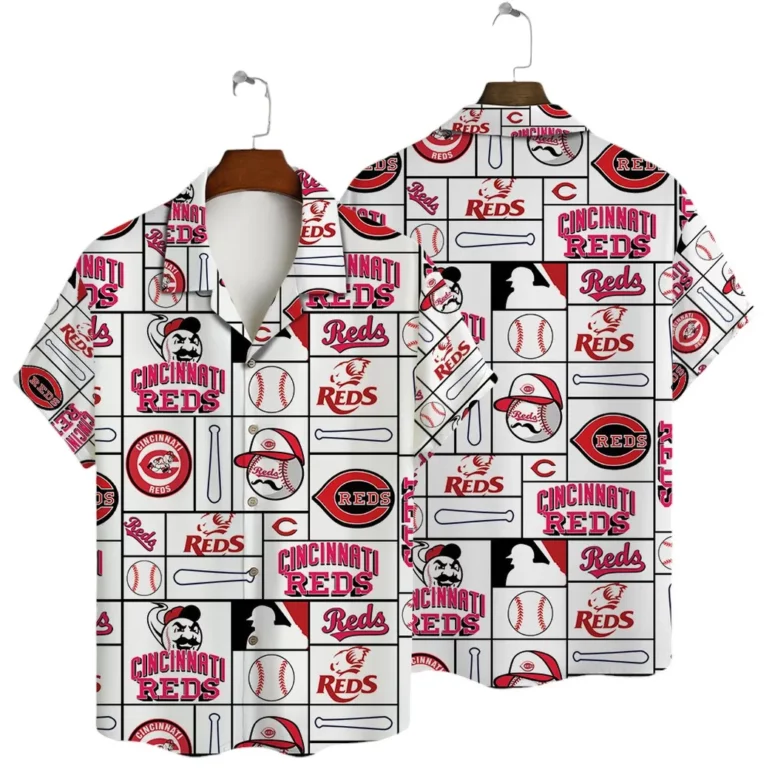 Cincinnati Reds Baseball Icons Hawaiian Shirt