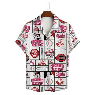 Cincinnati Reds Baseball Icons Hawaiian Shirt