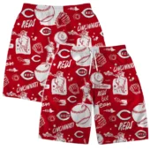 Cincinnati Reds Baseball Sketch Hawaiian Short - TeeAloha