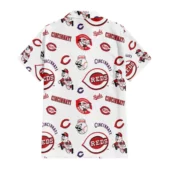 Cincinnati Reds Classic Logo Hawaiian Shirt Back - TeeAloha