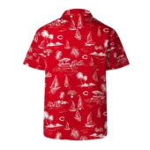 Cincinnati Reds Coastal Vibes Hawaiian Shirt Back - TeeAloha