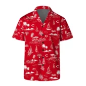 Cincinnati Reds Coastal Vibes Hawaiian Shirt Front - TeeAloha