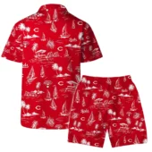 Cincinnati Reds Coastal Vibes Hawaiian Shirt With Short - TeeAloha