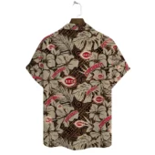 Cincinnati Reds Island Leaves Hawaiian Shirt Back - TeeAloha