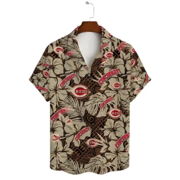 Cincinnati Reds Island Leaves Hawaiian Shirt