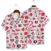 Cincinnati Reds Pinstripe Fun Hawaiian Shirt - TeeAloha