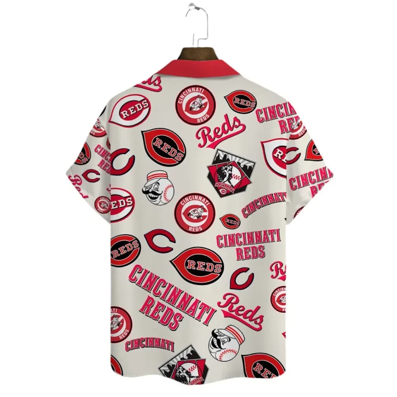 Cincinnati Reds Retro Logos Hawaiian Shirt