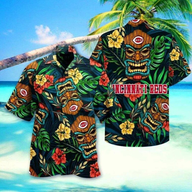 Cincinnati Reds Tiki Vibes Hawaiian Shirt