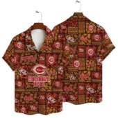 Cincinnati Reds Tribal Patchwork Hawaiian Shirt - TeeAloha