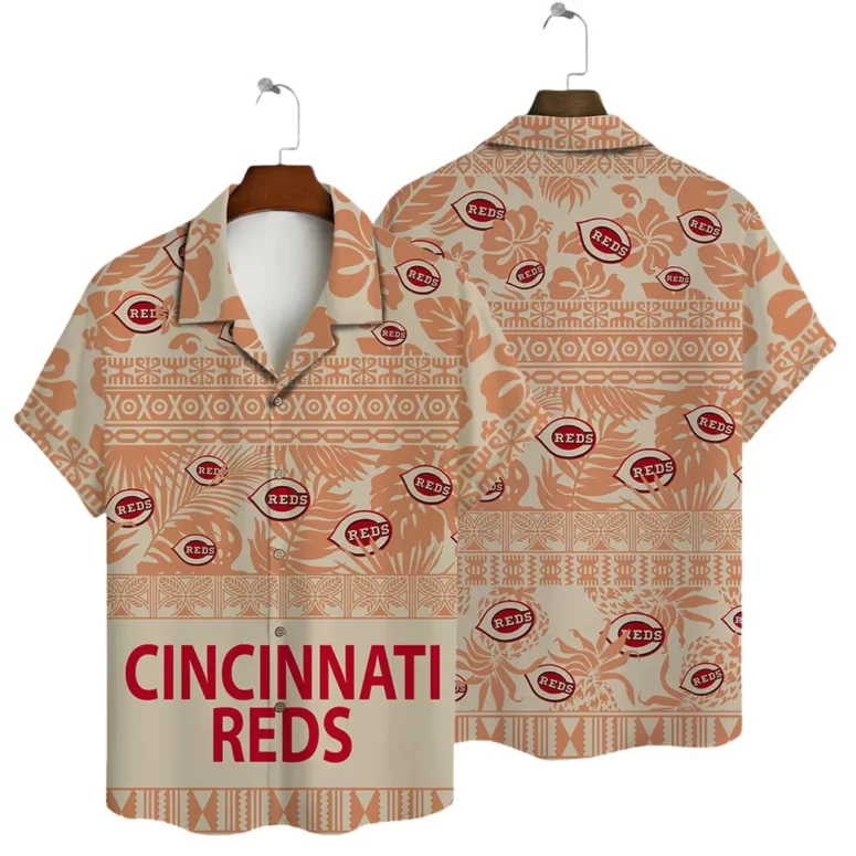 Cincinnati Reds Tribal Sunset Hawaiian Shirt