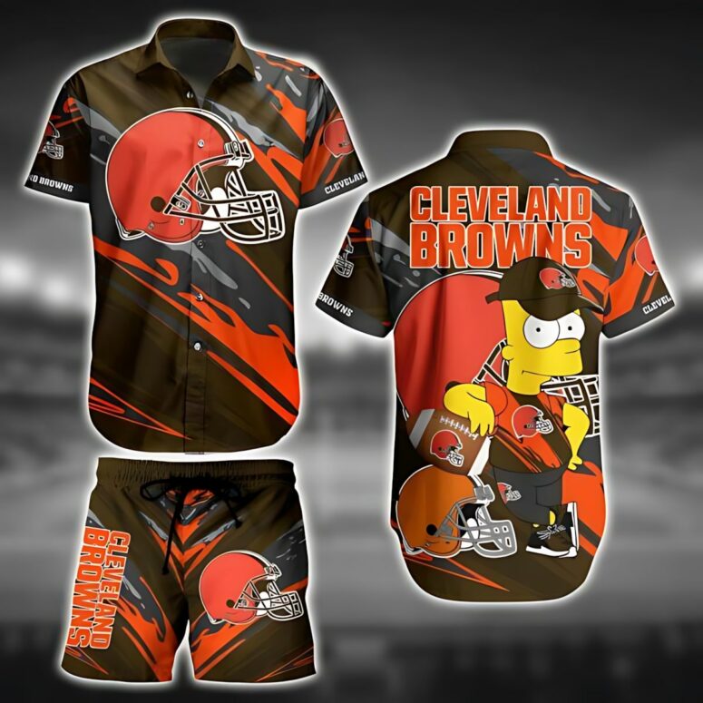 Cleveland Browns Cartoon Blitz Hawaiian Shirt