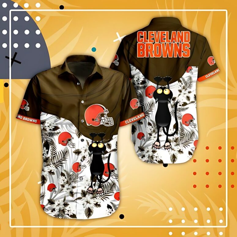 Cleveland Browns Cat Craze Hawaiian Shirt