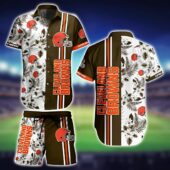 Cleveland Browns Classic Stripe Hawaiian Shirt