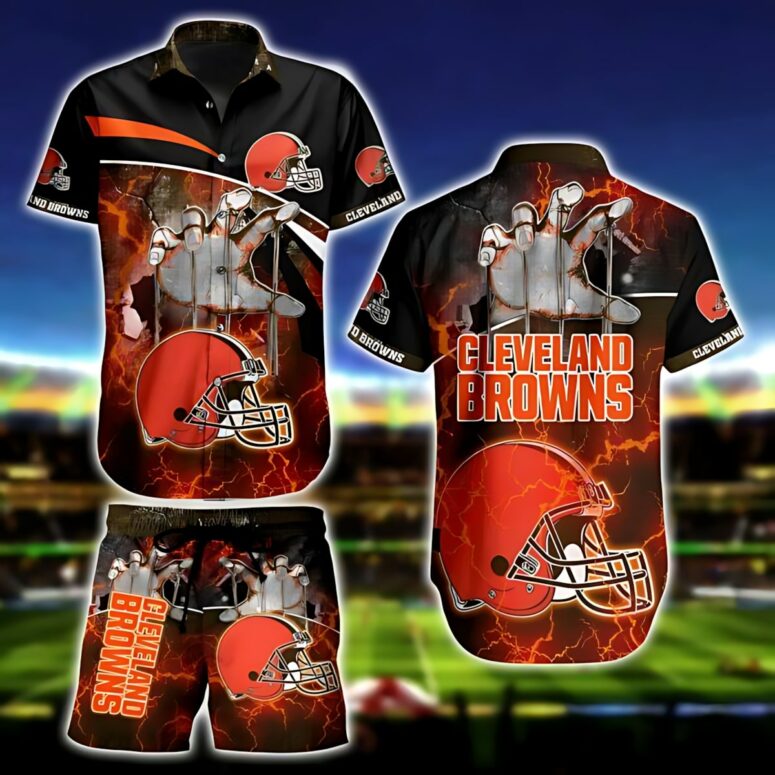 Cleveland Browns Electric Grip Hawaiian Shirt