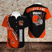 Cleveland Browns Flame Blitz Hawaiian Shirt