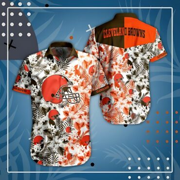 Cleveland Browns Floral Burst Hawaiian Shirt