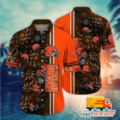 Cleveland Browns Floral Impact Hawaiian Shirt