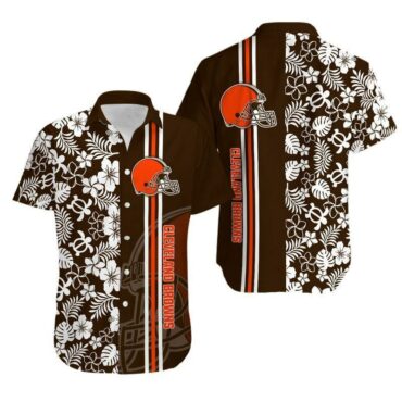 Cleveland Browns Floral Touchdown Hawaiian Shirt