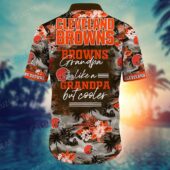 Cleveland Browns Grandpa Vibes Hawaiian Shirt Back - TeeAloha