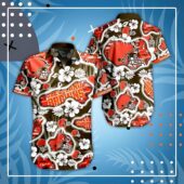 Cleveland Browns Hibiscus Splash Hawaiian Shirt