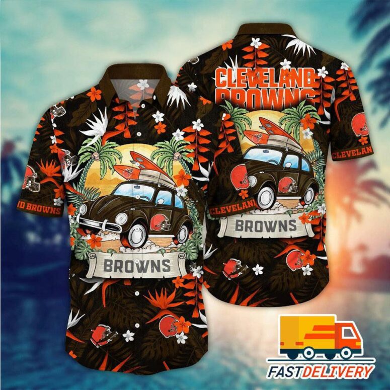 Cleveland Browns Retro Surf Hawaiian Shirt