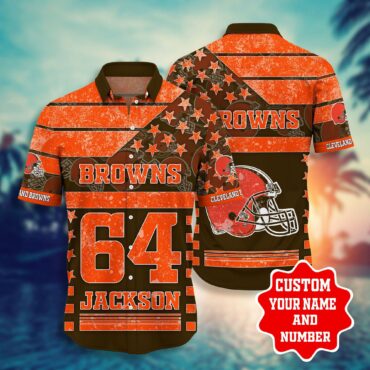 Cleveland Browns Star Player Custom Hawaiian Shirt