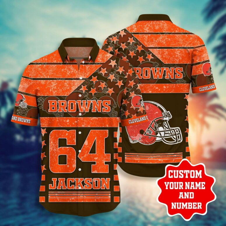 Cleveland Browns Star Player Custom Hawaiian Shirt